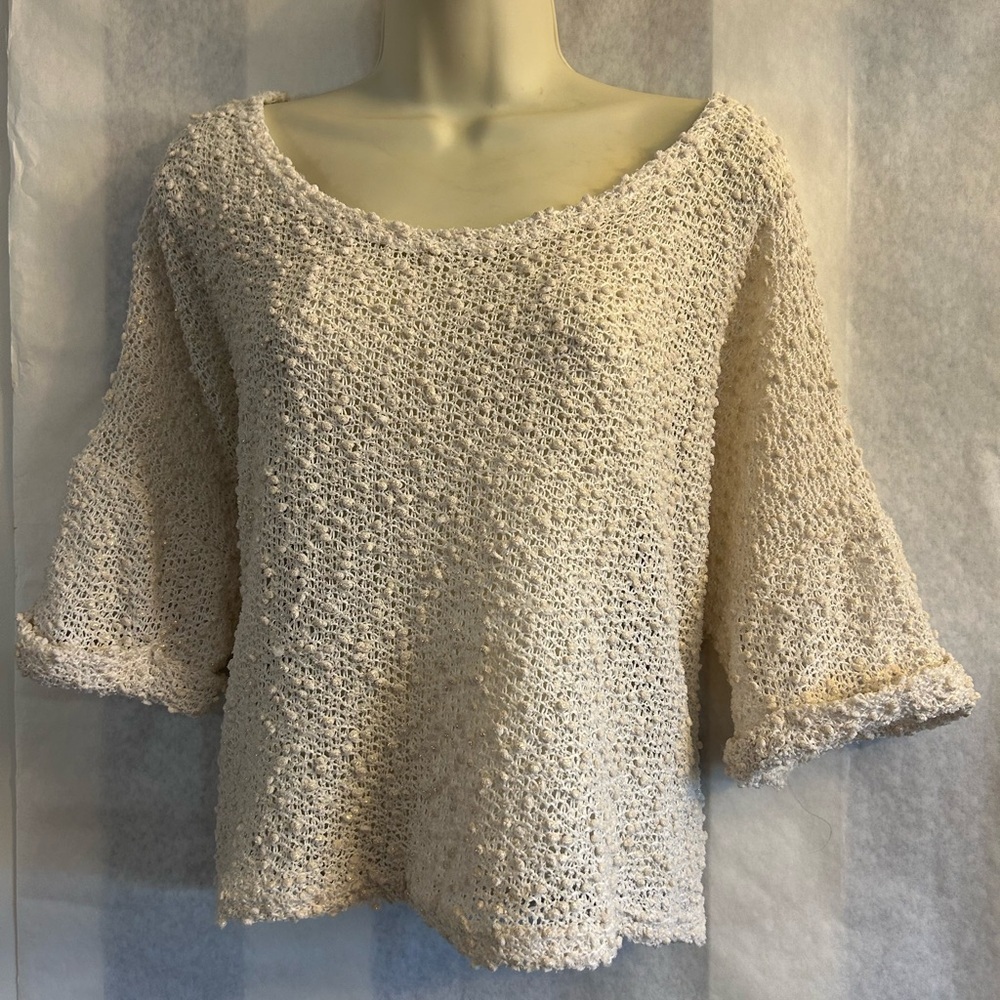 H&M Pull Over Sweater Textured Over Sized‎ Crop Top Sz-S. BB3